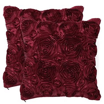 3d Flowers Throw Decorative Pillow Cover For Bed Sofa Couch (2-pack)