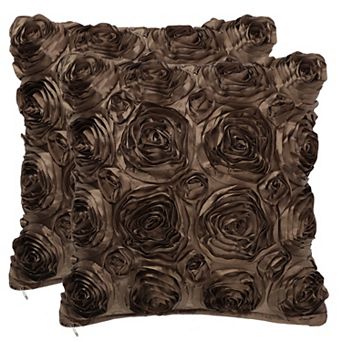 3d Flowers Throw Decorative Pillow Cover For Bed Sofa Couch (2-pack)