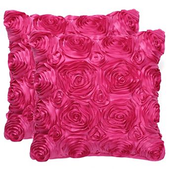 3d Flowers Throw Decorative Pillow Cover For Bed Sofa Couch (2-pack)