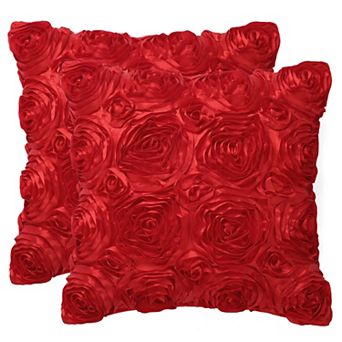 3d Flowers Throw Decorative Pillow Cover For Bed Sofa Couch (2-pack)