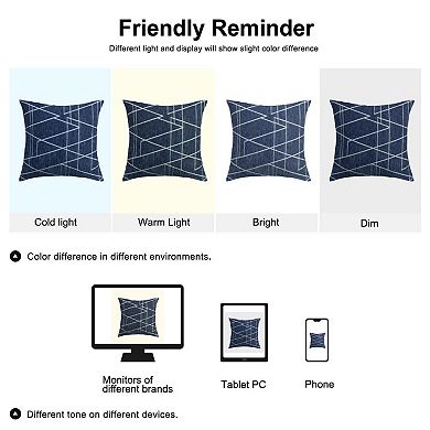 2PCS Stylish Simplicity Polyester Cushion Cover Sofa Throw Pillow Case Home