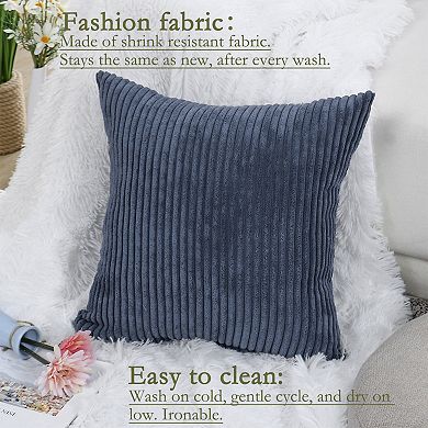 Square Corduroy Throw Pillow Covers