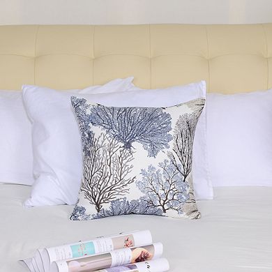 Soft Polyester Coral Printed Throw Pillowcase 18" x 18"