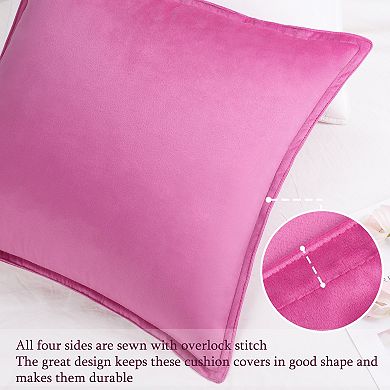 Decorative Velvet Throw Pillow Covers Soft Square Cushion Cover Pillowcase 1Pcs 16" x 16"