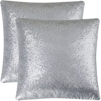 2 pc Sparkling Glitter Sequin Throw Pillow Covers 18" X 18"