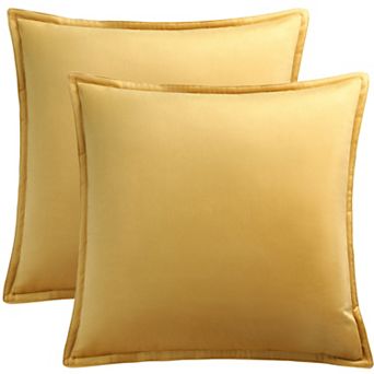 2 pc Decorative Velvet Throw Pillow Covers Soft Square Cushion Covers 18" x 18"