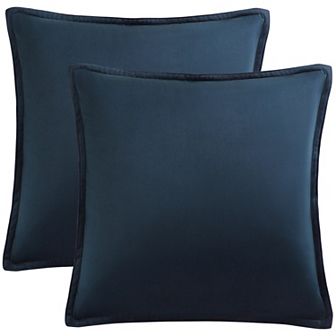 2 pc Decorative Velvet Throw Pillow Covers Soft Square Cushion Covers 18" x 18"