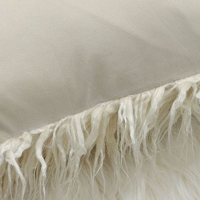 Soft Plush Shaggy Faux Fur Square Throw Pillow Cover for Sofa Bedroom