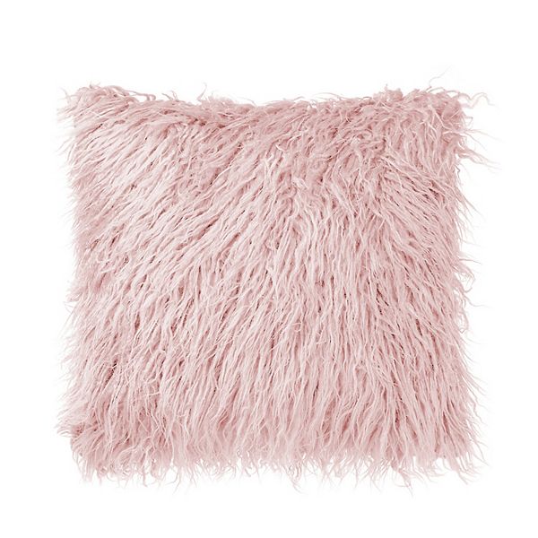 Soft Plush Shaggy Faux Fur Square Throw Pillow Cover for Sofa Bedroom