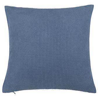 Decorative Throw Pillow Cover Corduroy Corn Striped Cushion Cover, 18" X 18"