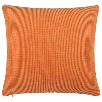 Decorative Throw Pillow Cover Corduroy Corn Striped Cushion Cover, 18" X 18"