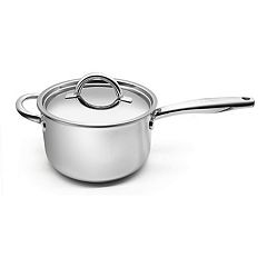1.5 Quart Stainless Steel Saucepan with Pour Spout, Saucepan with Glass  Lid, 6 C