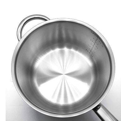 4 Quart Triple-Ply Stainless Steel Saucepan with Lid