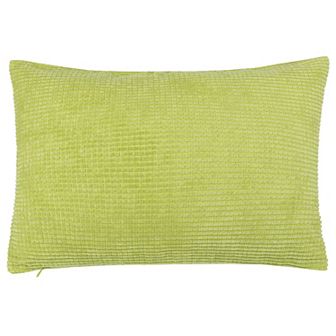 Decorative Throw Pillow Cover Corduroy Corn Striped Cushion Cover, 12" x 18"