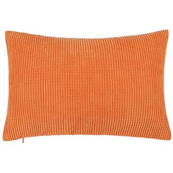 Decorative Throw Pillow Cover Corduroy Corn Striped Cushion Cover, 12" X 18"