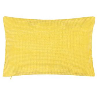 Decorative Throw Pillow Cover Corduroy Corn Striped Cushion Cover, 12" x 18"
