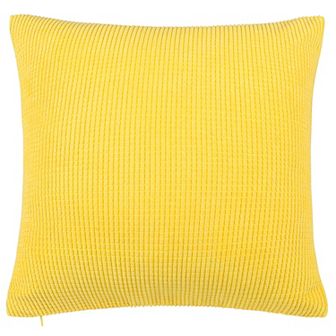 Decorative Throw Pillow Cover Corduroy Corn Striped Cushion Cover, 20" X 20"