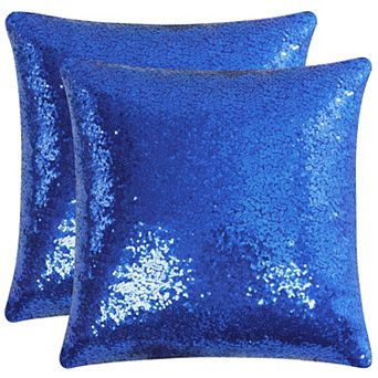 Decorative Square Shiny Sparkling Comfy Sequin Throw Pillow Cover Sofa Couch