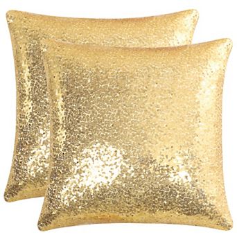 Decorative Square Shiny Sparkling Comfy Sequin Throw Pillow Cover Sofa Couch