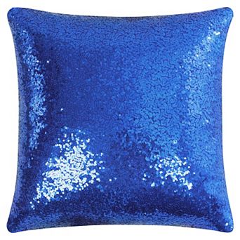 Decorative Square Shiny Sparkling Comfy Sequin Throw Couch Pillow Cover, White