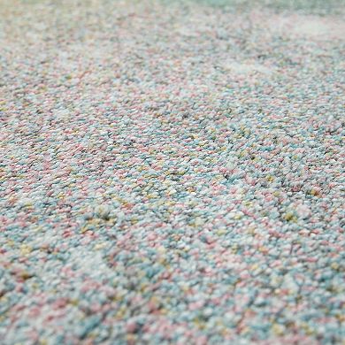 Colorful Area Rug Abstract Artful Design in Multicolor