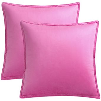 2 pc Decorative Velvet Throw Pillow Covers Soft Square Cushion Covers 20" x 20"