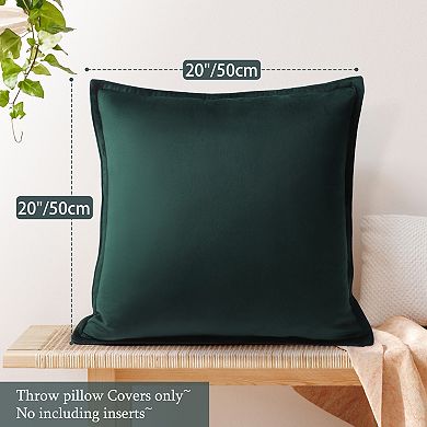 Decorative Velvet Throw Pillow Covers Soft Square Cushion Cover Pillowcase 1Pcs 20" x 20"