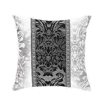 Polyester Bolster Throw Pillow Case Floral Printed 18" x 18"