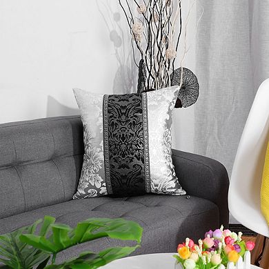 Polyester Bolster Throw Pillow Case Floral Printed 18" x 18"