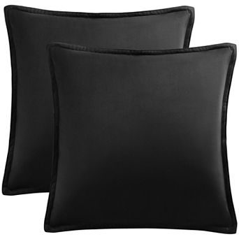2 pc Decorative Velvet Throw Pillow Covers Soft Square Cushion Covers 16" X 16"
