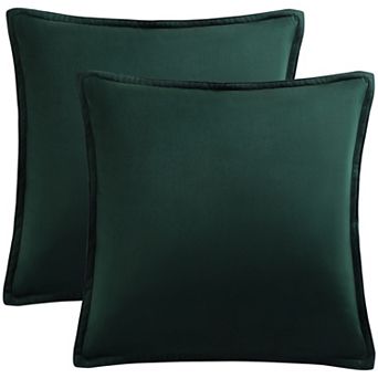 2 pc Decorative Velvet Throw Pillow Covers Soft Square Cushion Covers 16" X 16"