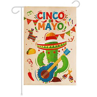 G128 Garden Flag Cinco De Mayo Cactus 12"x18"