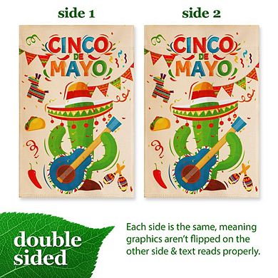 G128 Garden Flag Cinco De Mayo Cactus 12"x18"