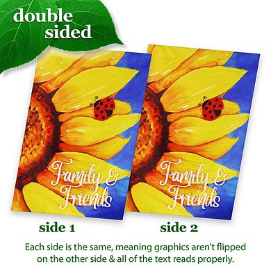 G128 House Flag Summer Decoration Family & Friends Sunflower 28"x40" Blockout