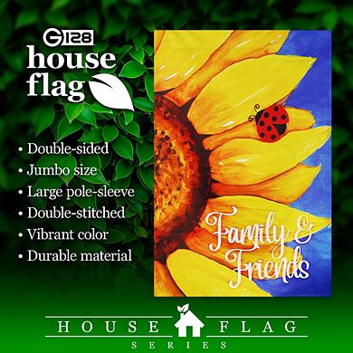 G128 Garden Flag Summer Decoration Family & Friends Sunflower 28"x40"