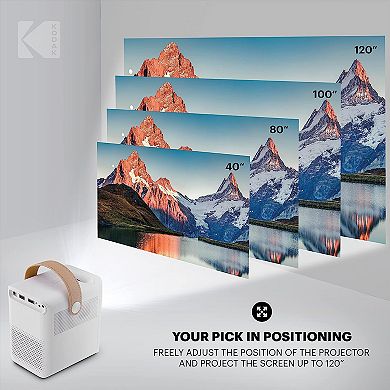 KODAK FLIK HD9 Smart Projector, Portable Movie Projector with Android TV & Bluetooth