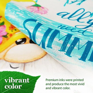 G128 House Flag Summer Decoration All You Need is Summer Gnome 28"x40"