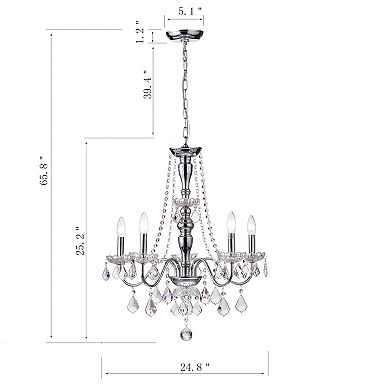 Greenville Signature 5-Light Candle Style Chandelier for Dining/Living Room, Kitchen, Bedroom, Office