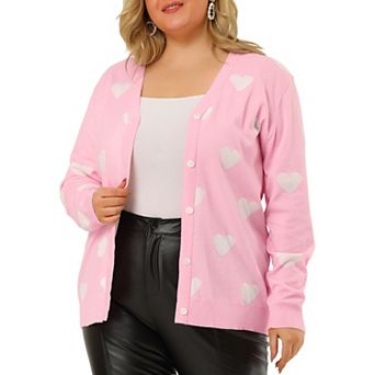 Women's Plus Size Long Sleeve Lightweight V Neck Cardigan Sweater