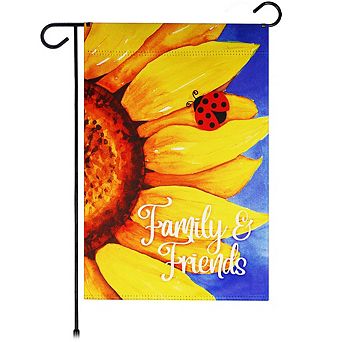 G128 Garden Flag Summer Decoration Family & Friends Sunflowers 12"x18"