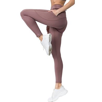 Women's High-Waist Leggings with Pockets for Work Outs, Yoga Ankle-Length Activewear