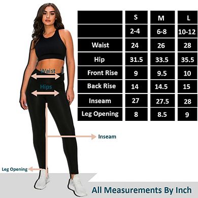 Women's High-Waist Leggings with Pockets for Work Outs, Yoga Ankle-Length Activewear