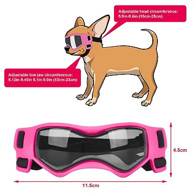 Dog Sunglasses Small Breed with Adjustable Strap