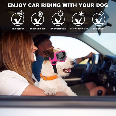 Dog Sunglasses Small Breed with Adjustable Strap