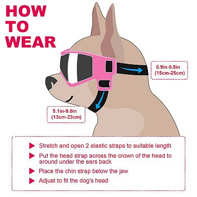 Dog Sunglasses Small Breed with Adjustable Strap