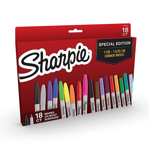 Sharpie Permanent Markers Fine Point and Ultra Fine Point 18pc. Set