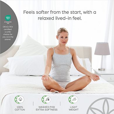 Gaiam® Relax Garment Washed Cotton Sheet Set