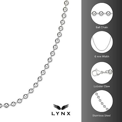 LYNX Stainless Steel Bead Chain Necklace