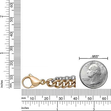 LYNX Stainless Steel Multistrand Layered Chain Necklace