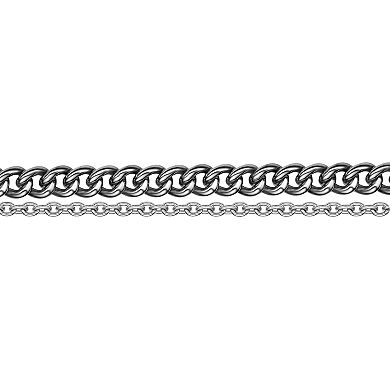 LYNX Stainless Steel Multistrand Layered Chain Necklace